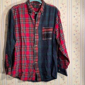VTG Orvis Patchwork Flannel Shirt sz L